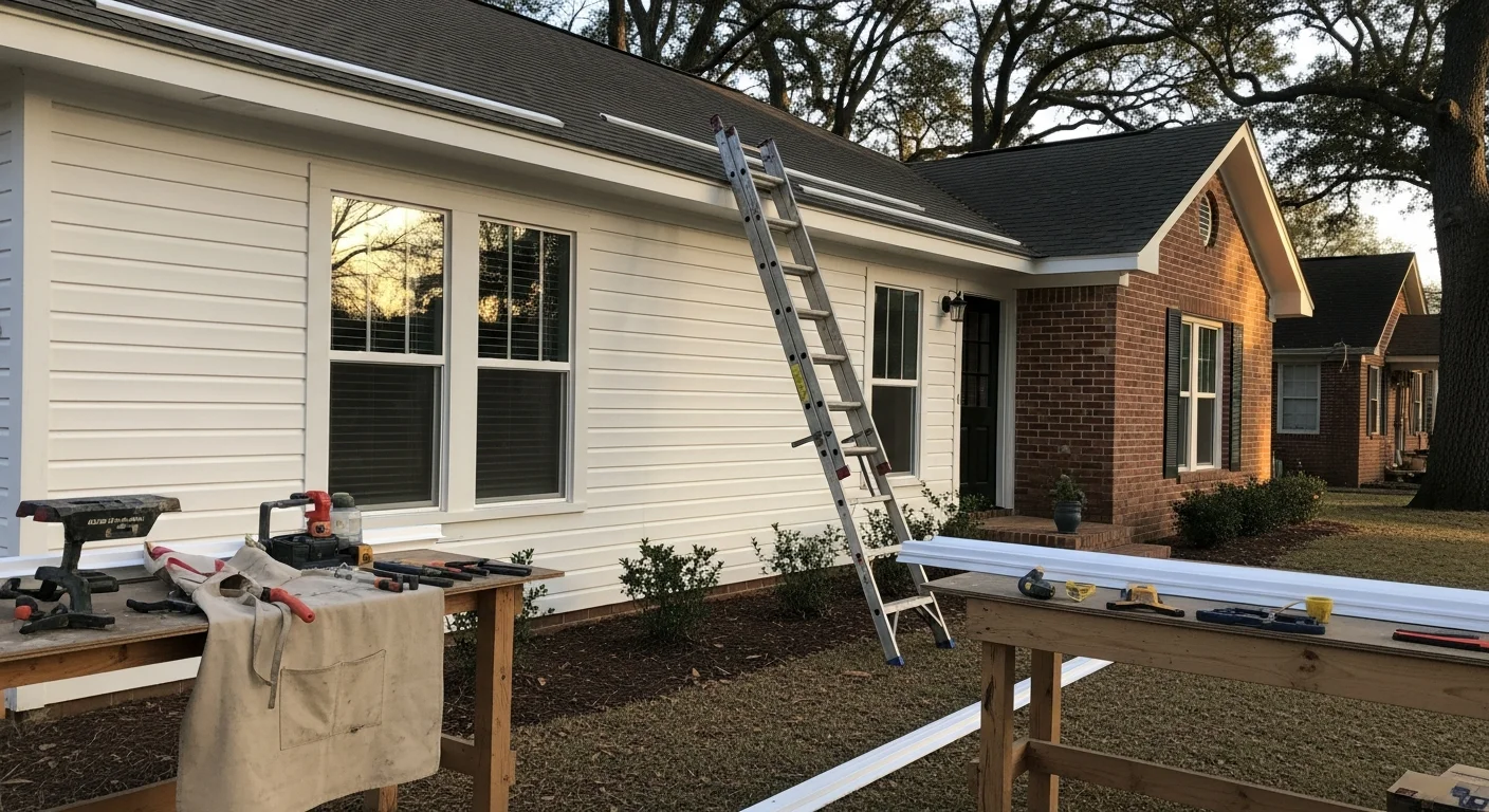 New residential siding installation on a home exterior in Bossier City