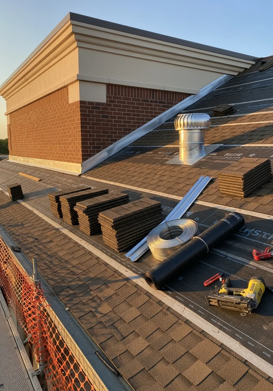 Veteran-owned roofing contractor standing in front of a completed Bossier City home project.